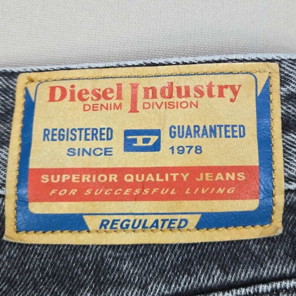 Diesel Jeans 1994 Slim High Straight Acid Wash Gray Womens Size 25 L32 - Picture 3 of 16